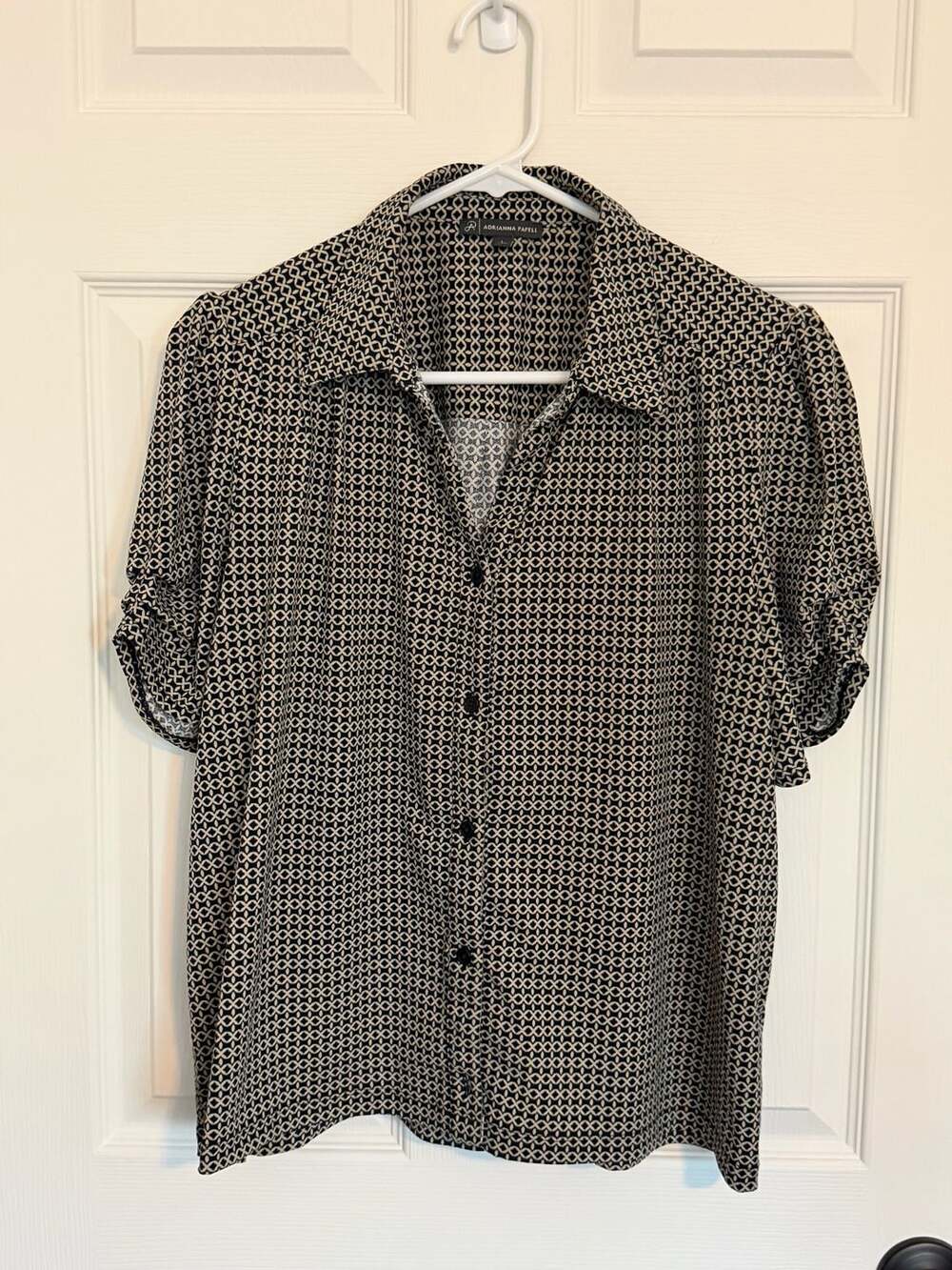 Adrianna Papell Button Up Shirt Size L